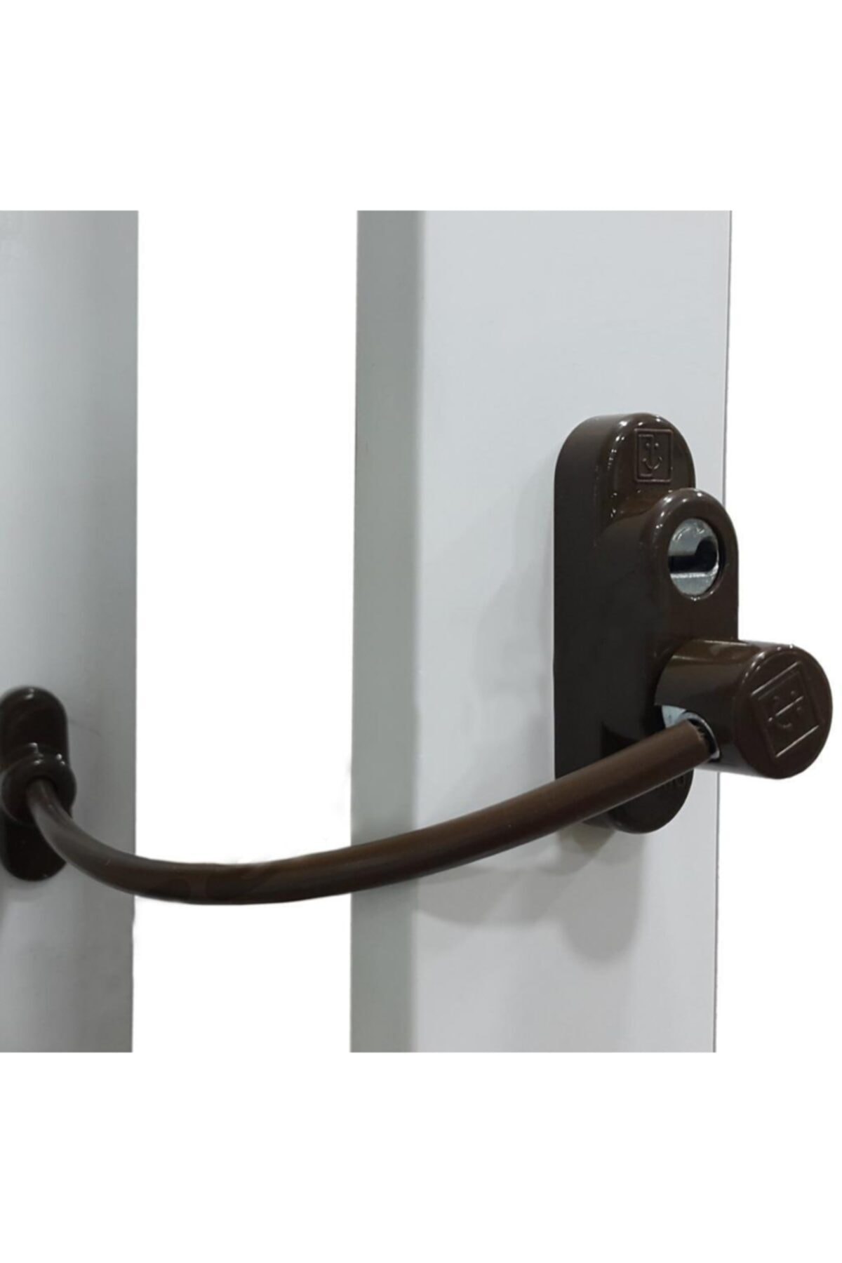 Pvc Door Window Safety Lock Dark Brown 5 Piece Set