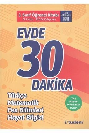 3. Sınıf Evde 30 Dakika Türkçe Matematik Fen Bilimleri Hayat Bilgisi Soru Ev Çalışması PRA-1233401-8022