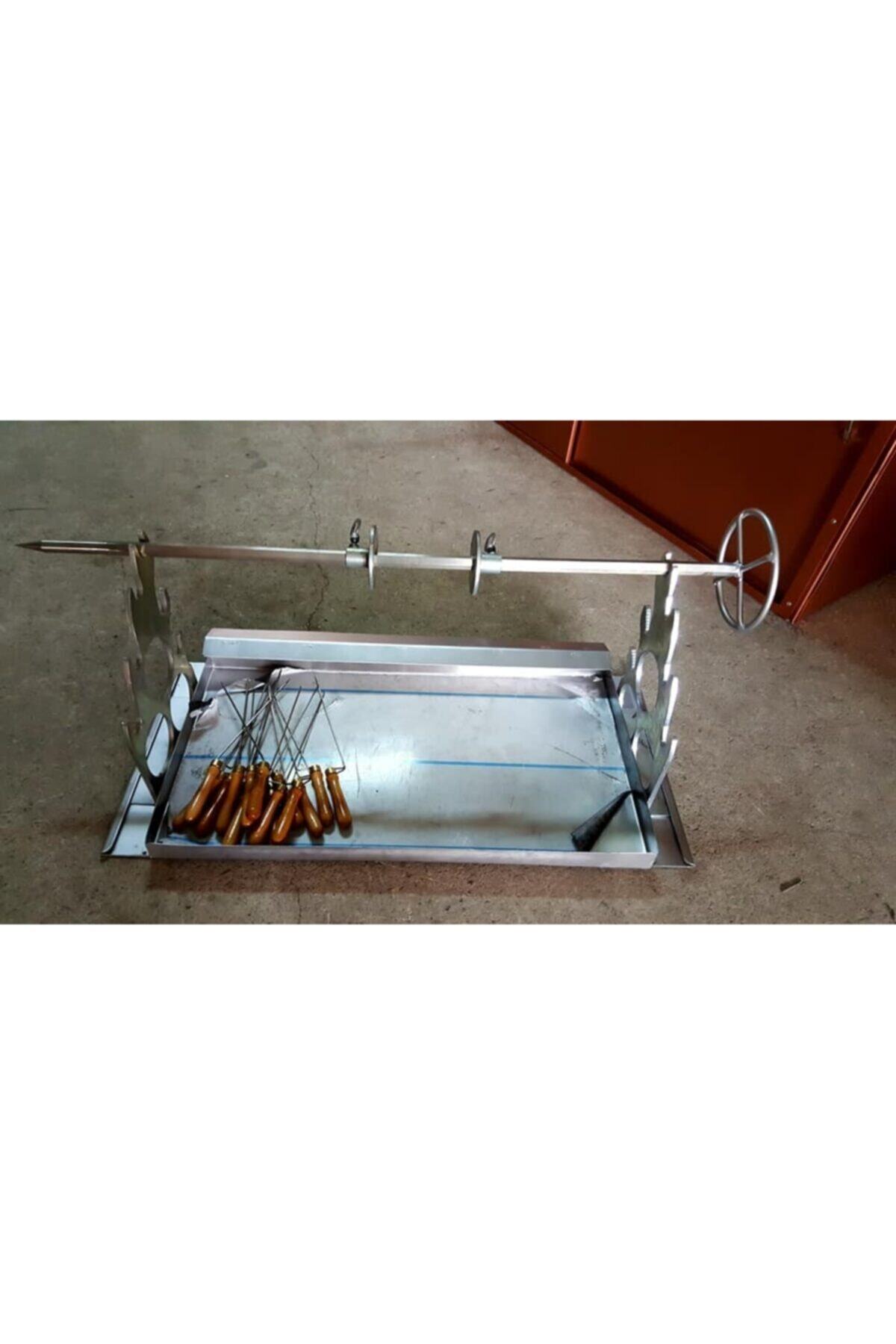 Cağ Kebap Şiş Mekanizma Takımı Paslanmaz Çelik 110 cm 4