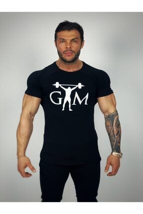 Erkek Gym Fitness T-shirt BLCK145330