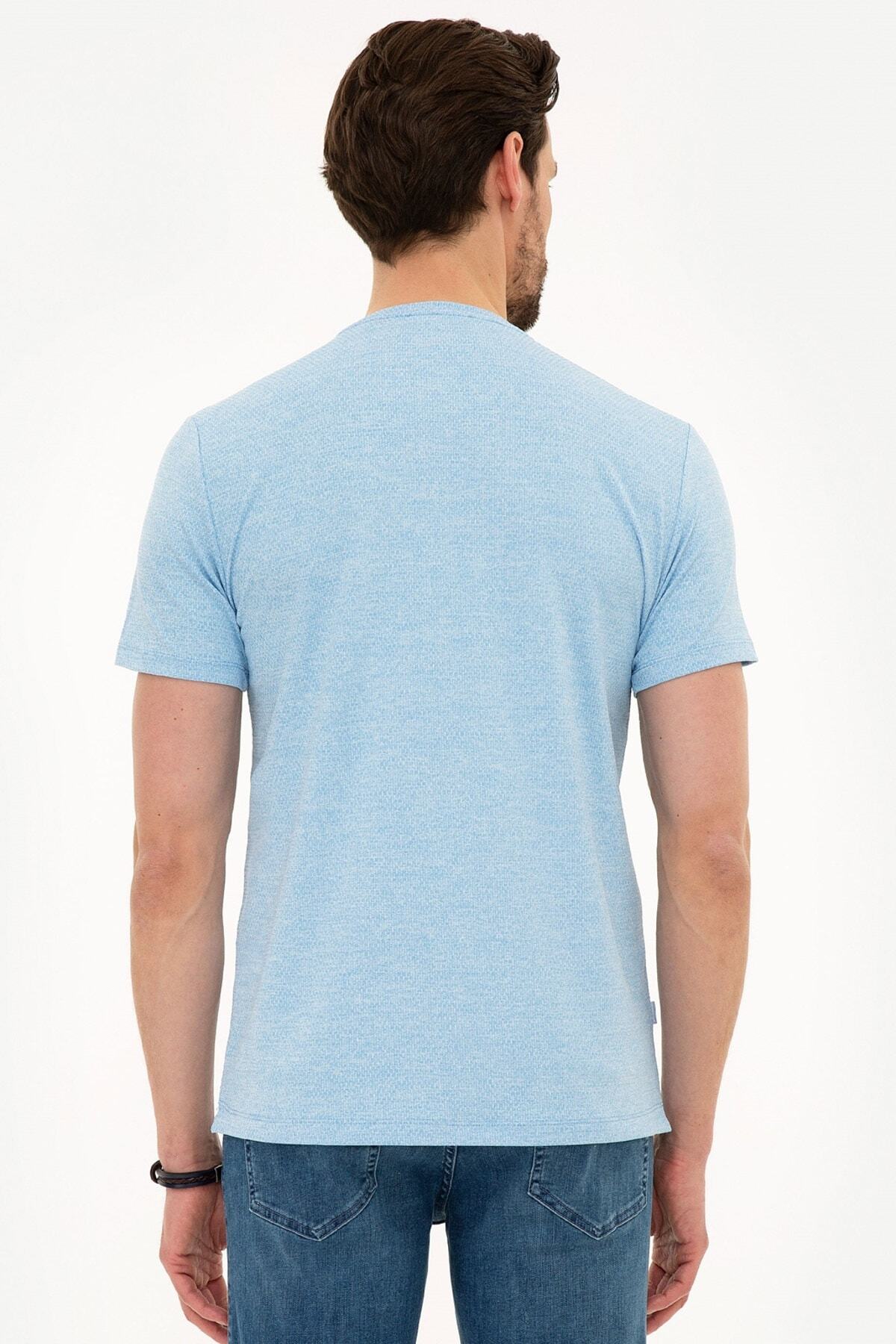 تیشرت مردانه آبی پیرکاردینPierre Cardin | G021SZ011.000.1038689.VR003 اورجینال - تصویر 3