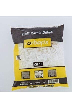 Orbofix Çivili Korniş Dübeli PLASTİK 500 ADET