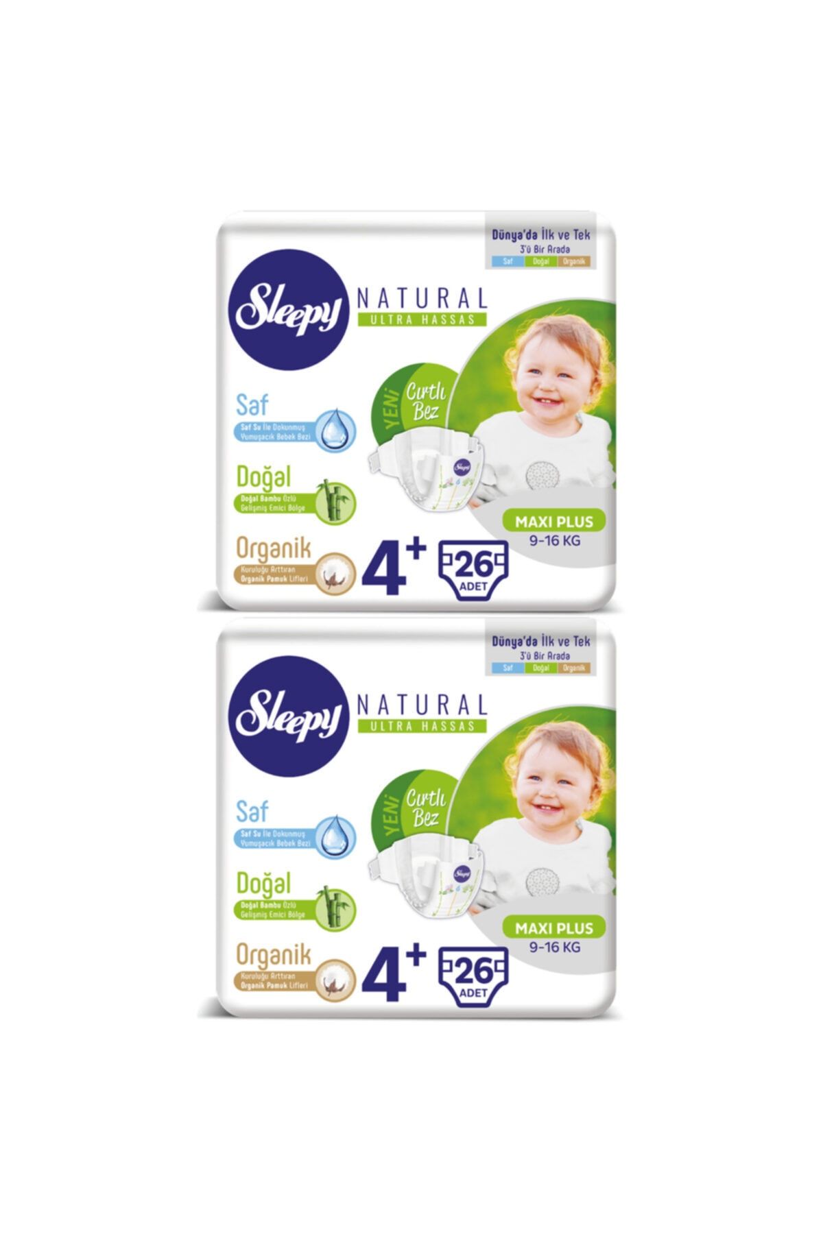 Sleepy Naturel Bebek Bezi Maxi Plus 4 Numara Beden 9 16 Kg 26 Li 2 Paket Fiyatlari Ozellikleri Ve Yorumlari En Ucuzu Akakce