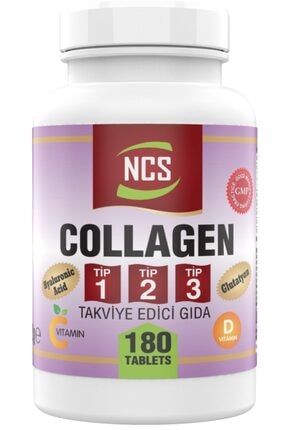 Multi Collagen 1000 Mg Kolajen Tip 1 2 3 Glutatyon 180 Tablet Vitamin C-d-e Hyaluronic Acid ncsmultivcltip180
