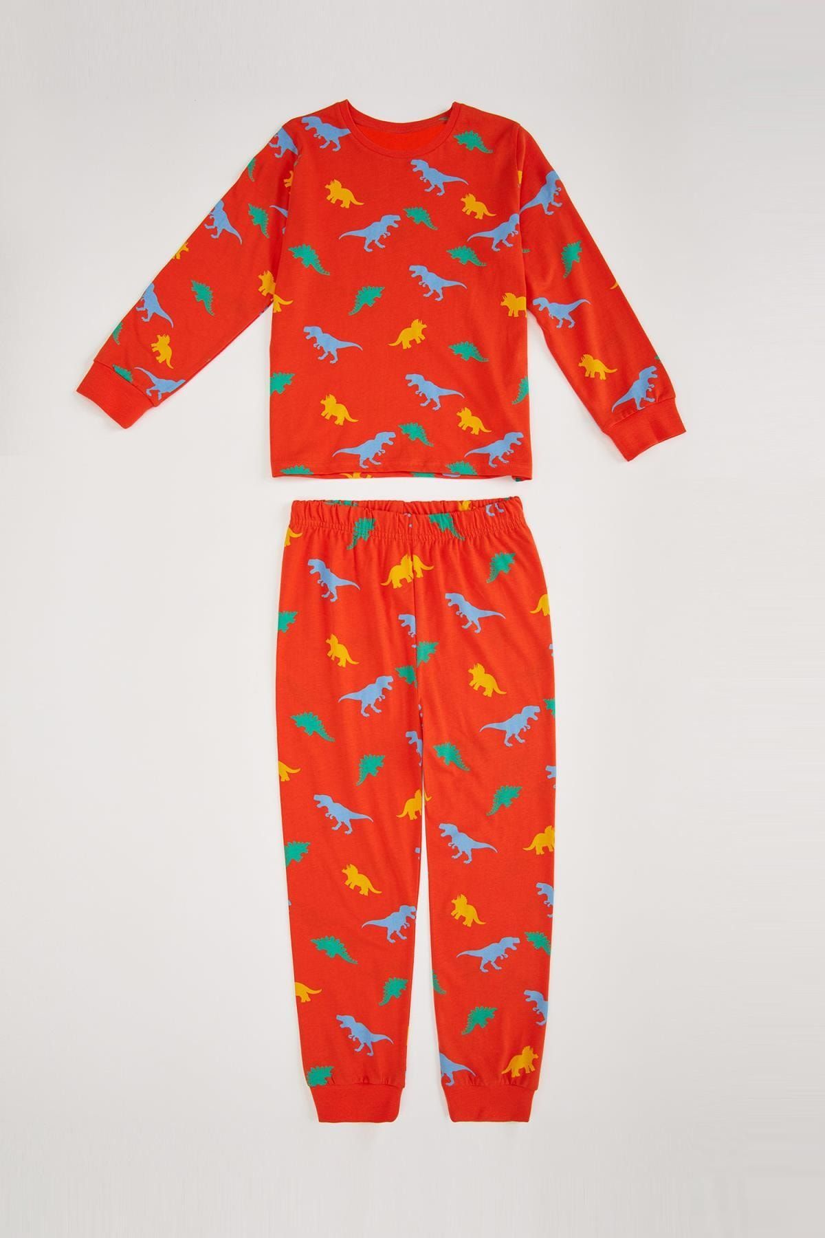 Defacto Erkek Cocuk Dinazor Baskili Pijama Takim Trendyol