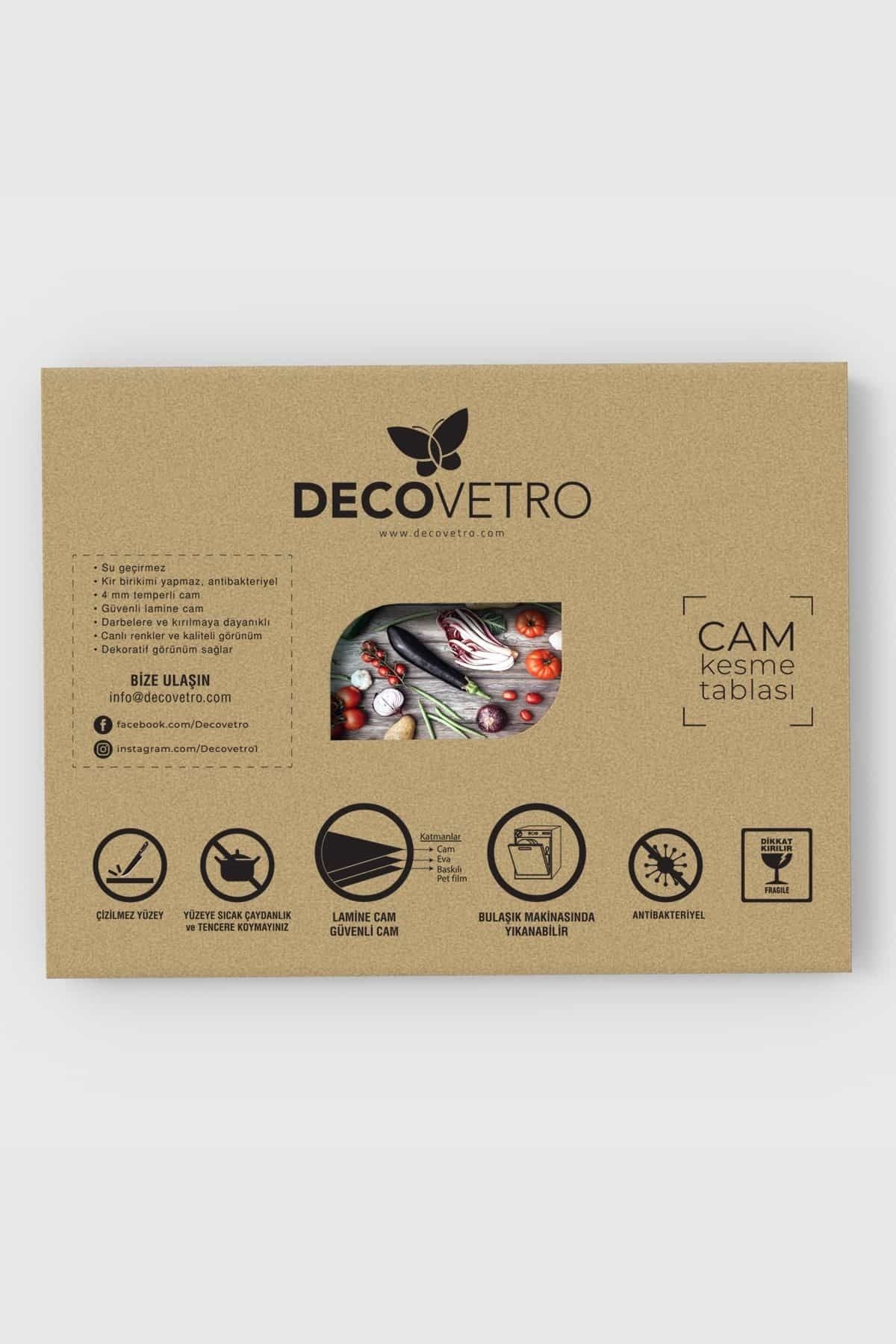 Decovetro-30x40 Cm Mixed Marble Look Glass Cutting Board 5