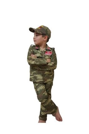 3 Parça Çocuk Asker Komando Kostümü DMNNOGMLKSPKA15092344