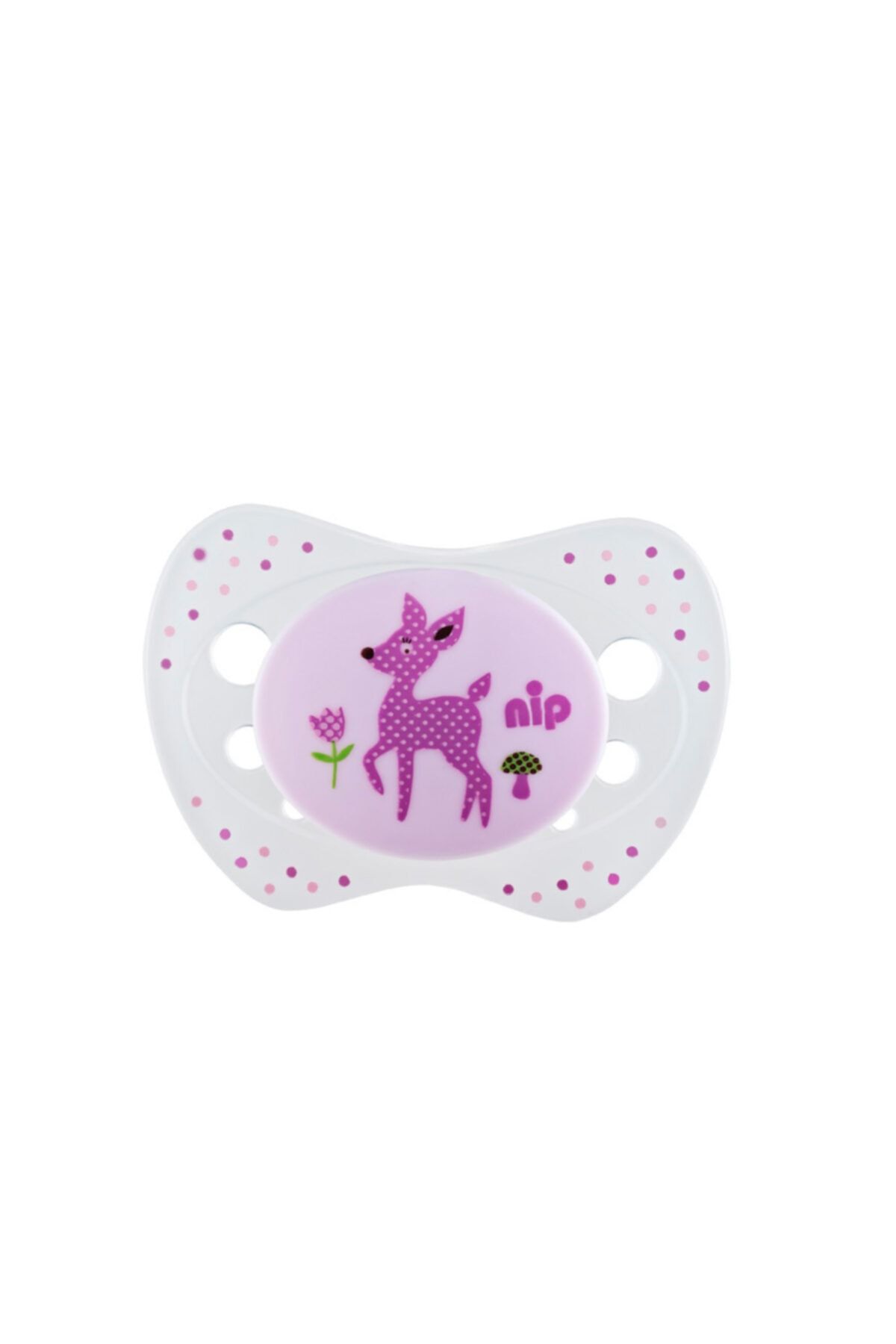 Nip-Heart and Gazelle Patterned Life Silicone Pacifier 5-18 Months 1