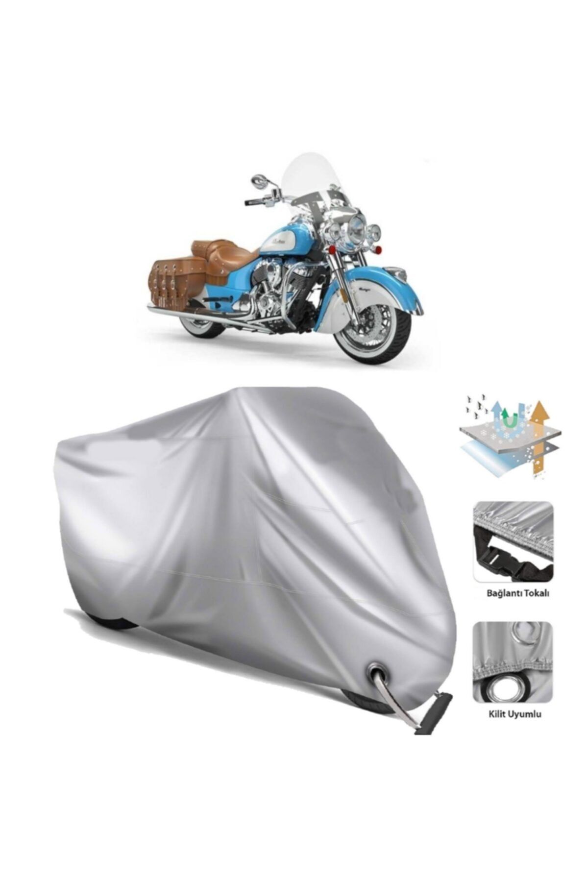 CoverPlus Indian Chief Vintage Motorcycle Cover Link And Lock