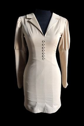 Kadın Taş Rengi Ceket Elbise BARRUS0250