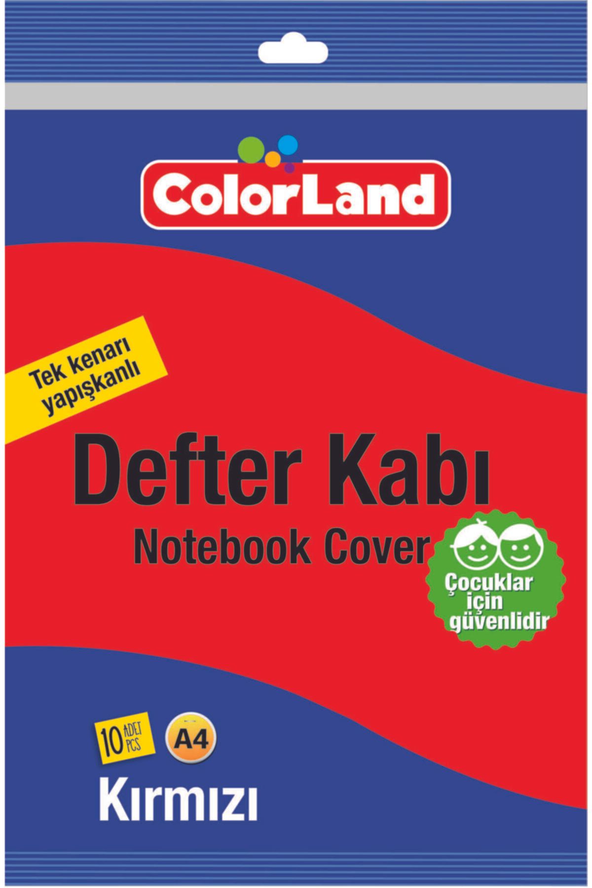 Colorland-Notebook Container Transparent Red Single Sided Adhesive 10 Pieces 1