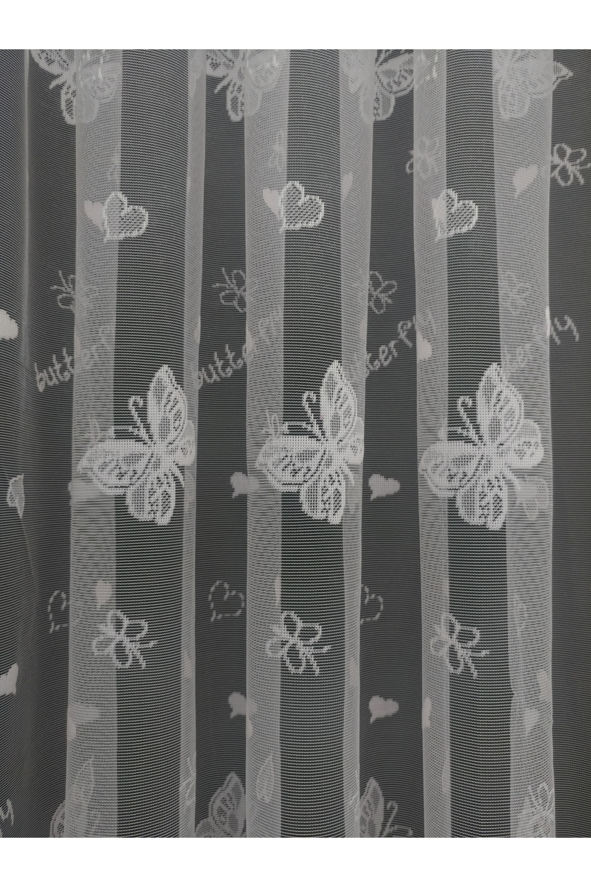 Esse Home Kelebek Desenli Seyrek Pile Çocuk Odası Perdesi 100x260 1/2 fotoğrafı 3 (önizleme)