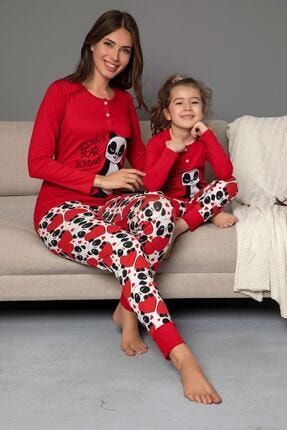 kadın Pamuklu Likrali Düğmeli Nakışlı Pijama Takım 20258516