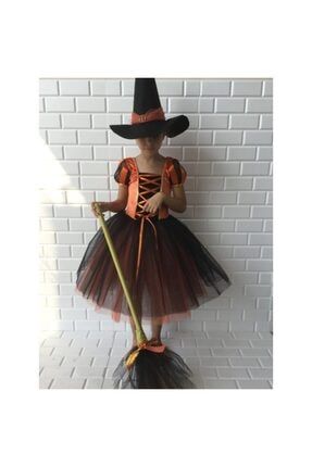 Cadılar Bayramı Halloween Kostümü Kız Çocuk Elbise, Parti Hallowen,şapka Hediyeli 77711