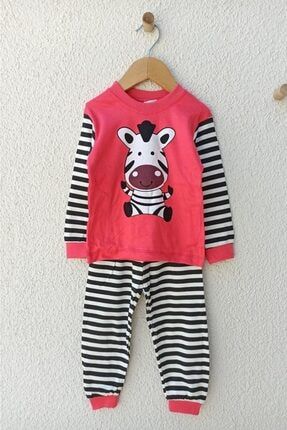 Kız Bebek Pembe Zebra Desenli Pijama Takımı ALS-2070657-765032
