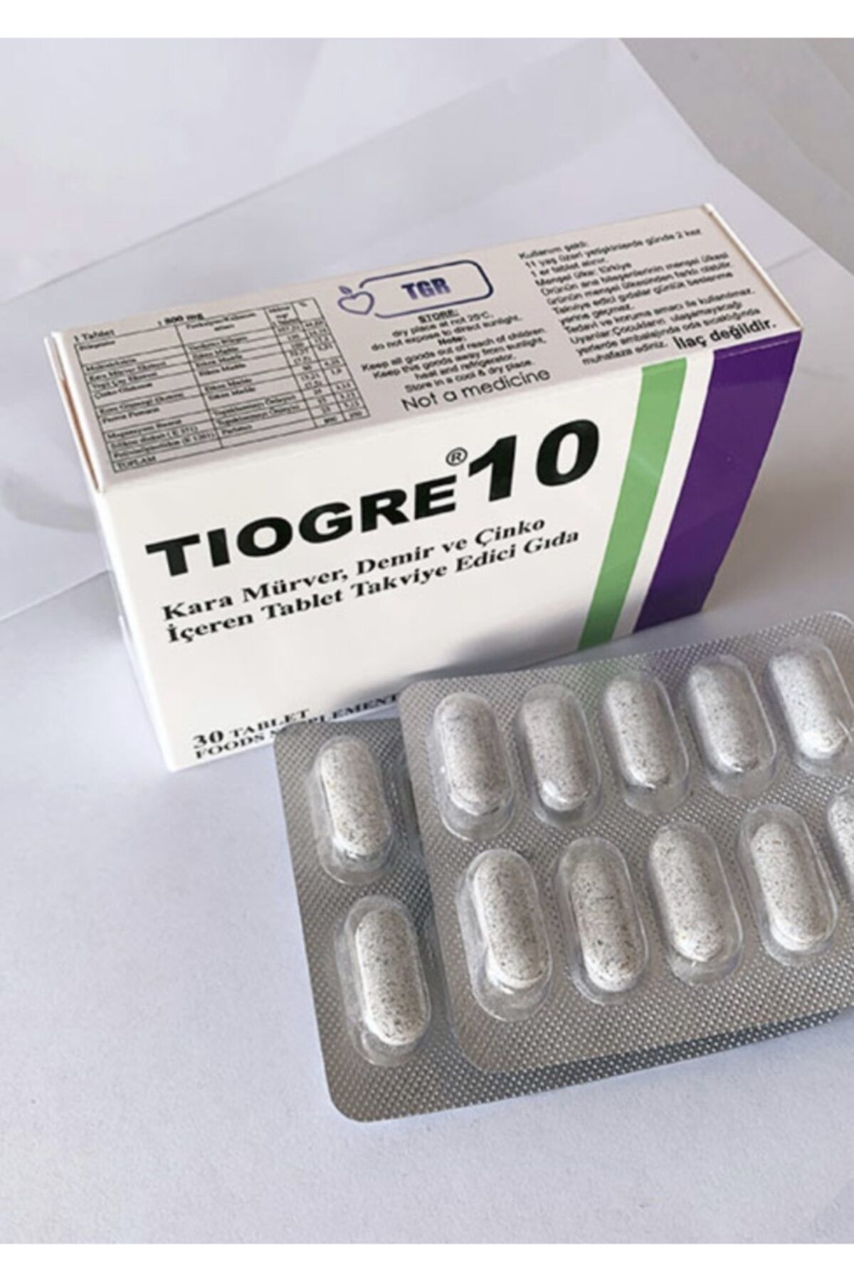 tiogre 10 kara murver demir ve cinko iceren bagisiklik guclendirici tablet takviye edici gida fiyati yorumlari trendyol