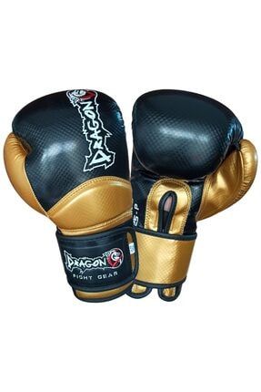 Siyah Altın Carbon 5 Muay Thai Boks Ve Kick-boks Eldiveni Dragon Carbon 5 Siyah Altın
