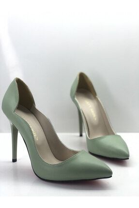 Kadın Yeşil Topuklu Ayakkabı TWS-017-LOVE-02
