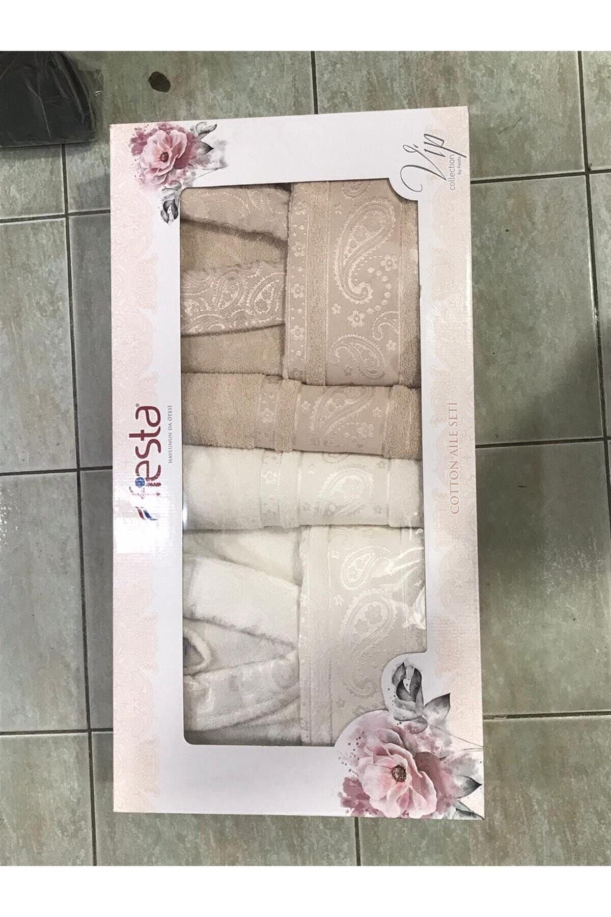 حوله تنپوش (روبدوشامبر) نود مردانه و زنانه مجموعه حمام خانوادگی 6 PARTAN COTTON JACQUARD Fiesta