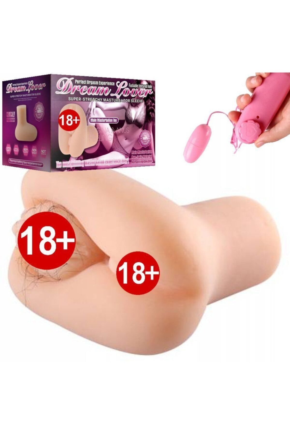 Dream Lover Titreşimli Yapay Çift Girişli Mastürbatör 2