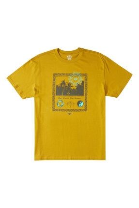 Erkek Sarı Kısa Kollu T-shirt W1SS85