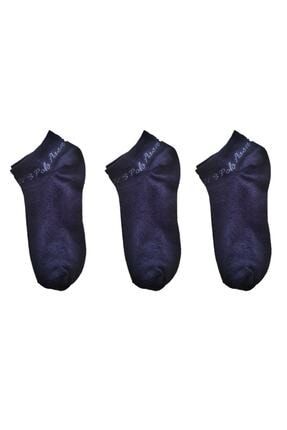 Unisex Füme 3'lü Set Cotton Spor Patik Çorap 3esadsd