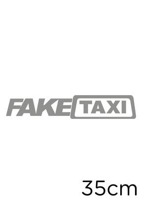 Gri Fake Taxi-korsan Taksi Sticker Yapıştırma 35cm 35CM-STK2661