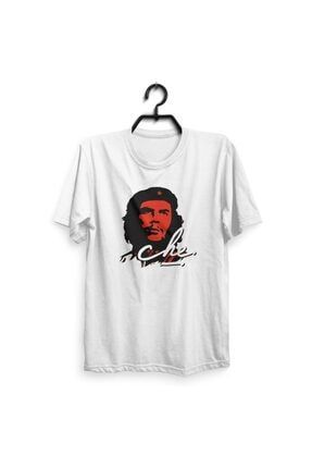 Unisex Beyaz Che Guevara Kısa Kol T-shirt SLDR169
