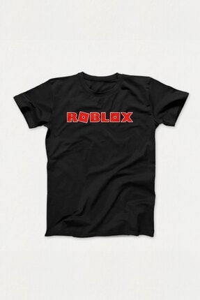 Erkek Roblox Baskılı Siyah Tişört BND001709