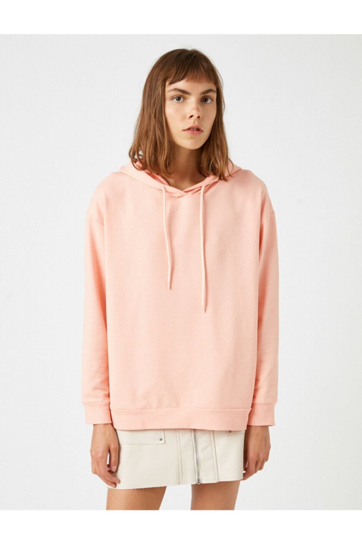 سویشرت زنانه صورتی کوتونKoton | 1KAL68333OK اورجینال - تصویر 3