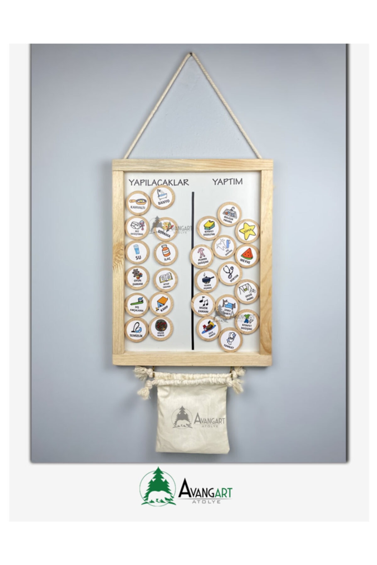 نمودار برنامه روزانه (پس‌زمینه سفید مغناطیسی)