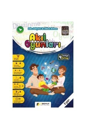 8+ Yaş 4 Boyutlu Zeka Geliştirici Ve Dikkat Arttıran Akıl Oyunları Seti 4boyut Yayınları 9786057019745