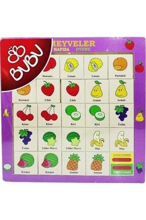 Ahşap Puzzle Meyveler Hafıza Oyunu 30x30 Bj-53ap0063 BBAP0063