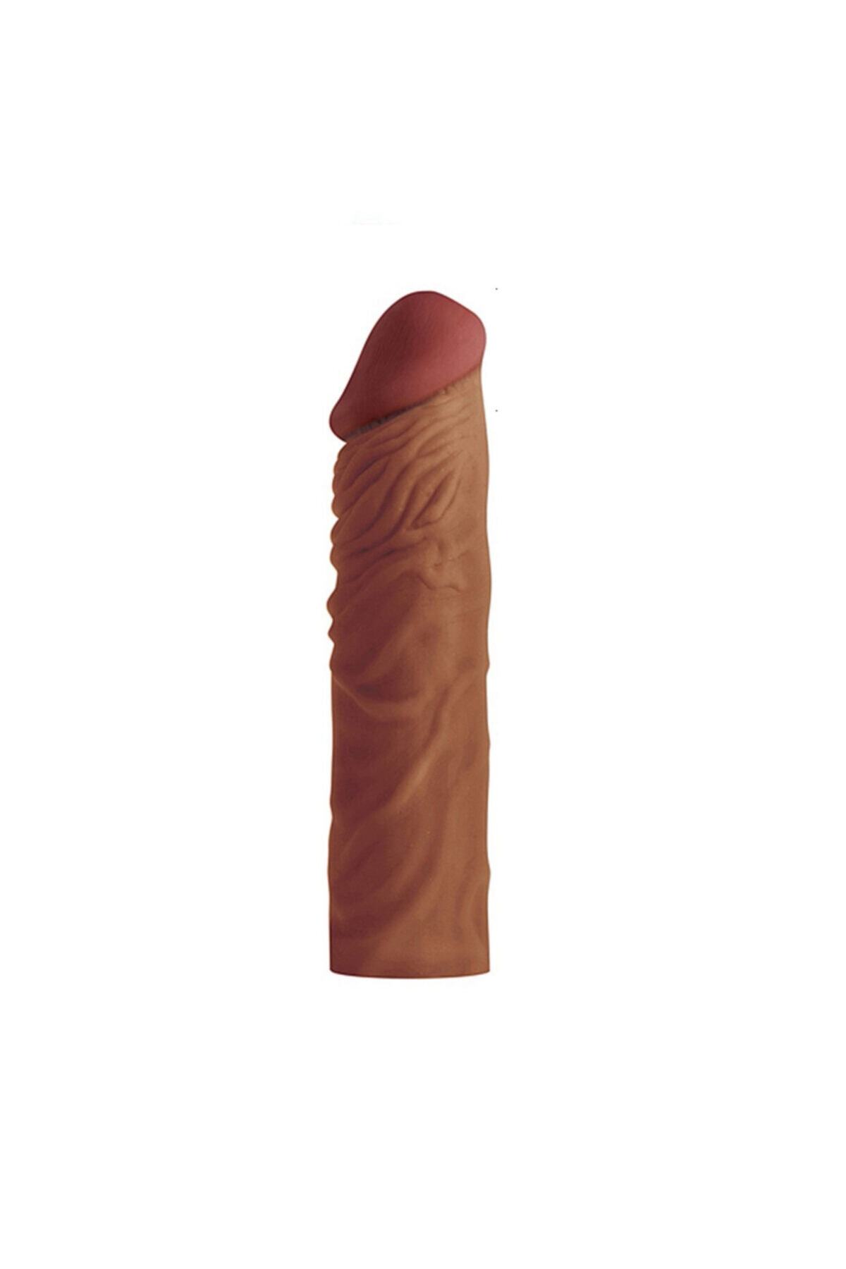 Realistik Dokuda Yumuşak Ve Esnek Uzatmalı Penis Kılıfı 5 cm
