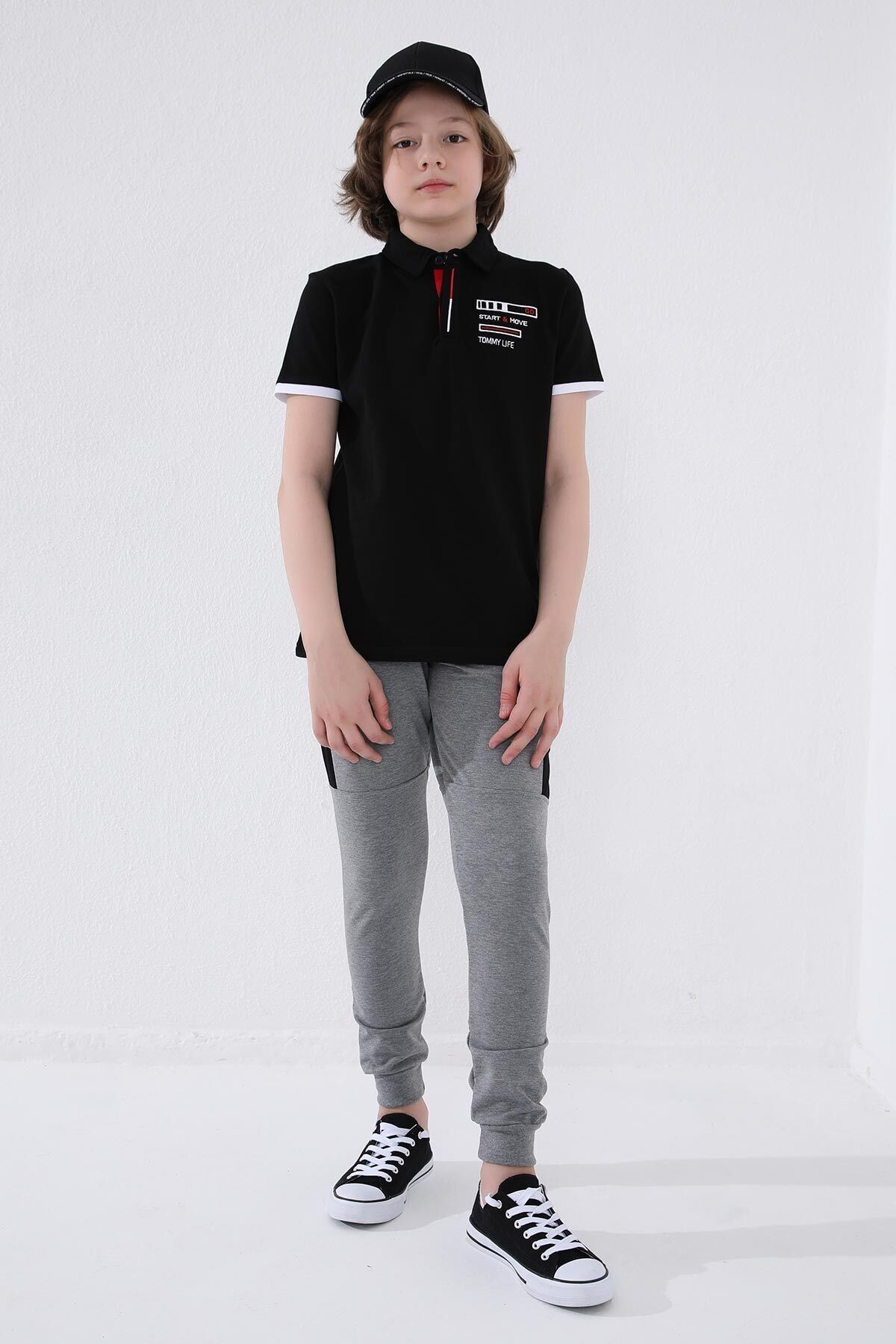 Boys slim fit sales tracksuit bottoms