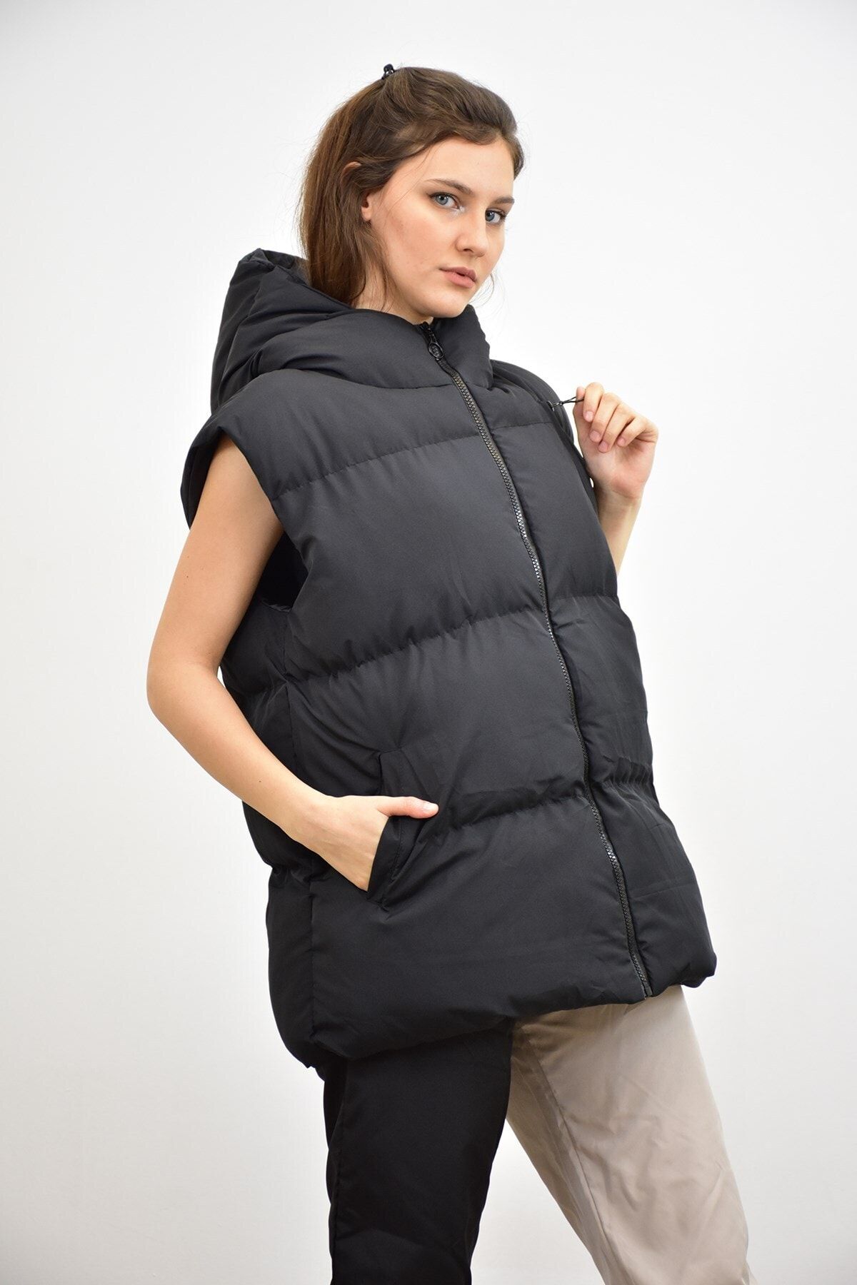 Womens puffer vest sale top