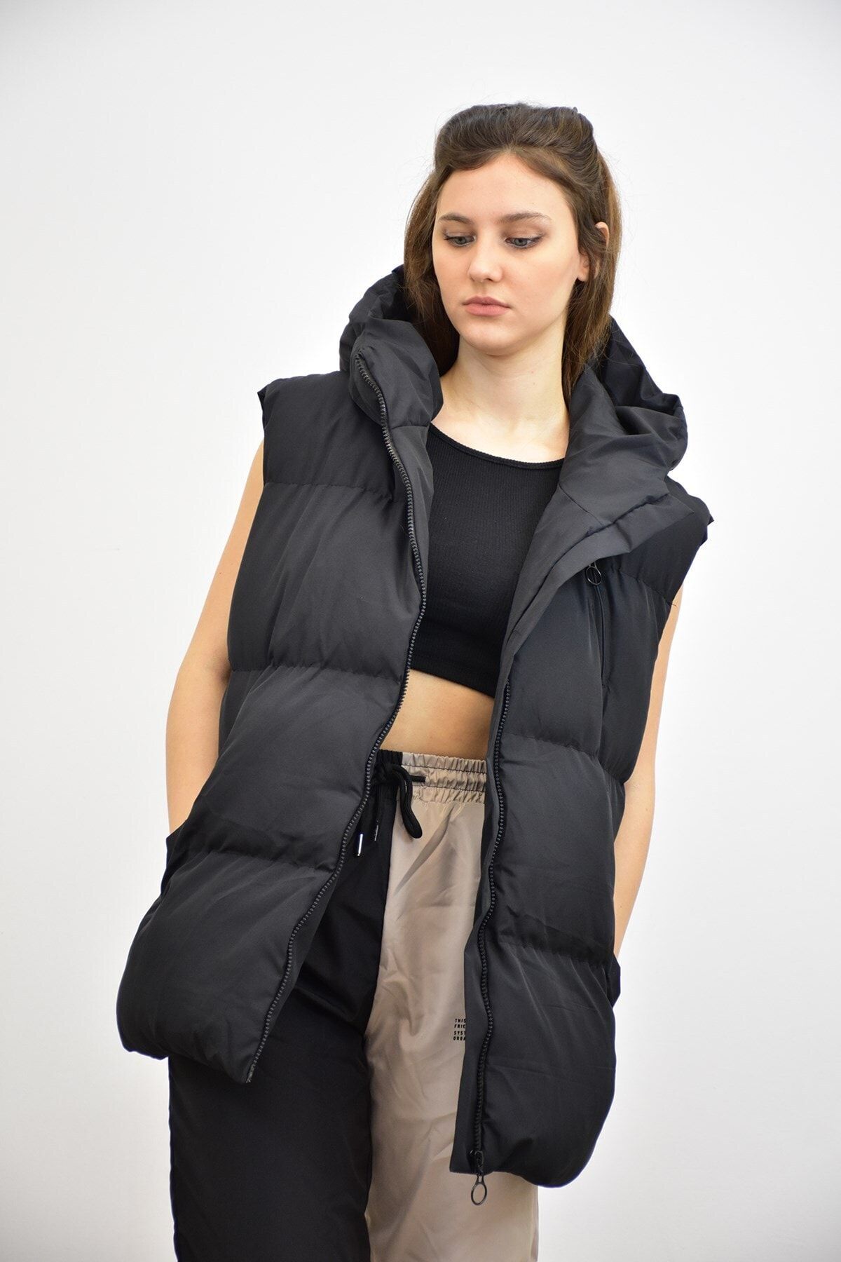 Womens puffer vest sale on sale