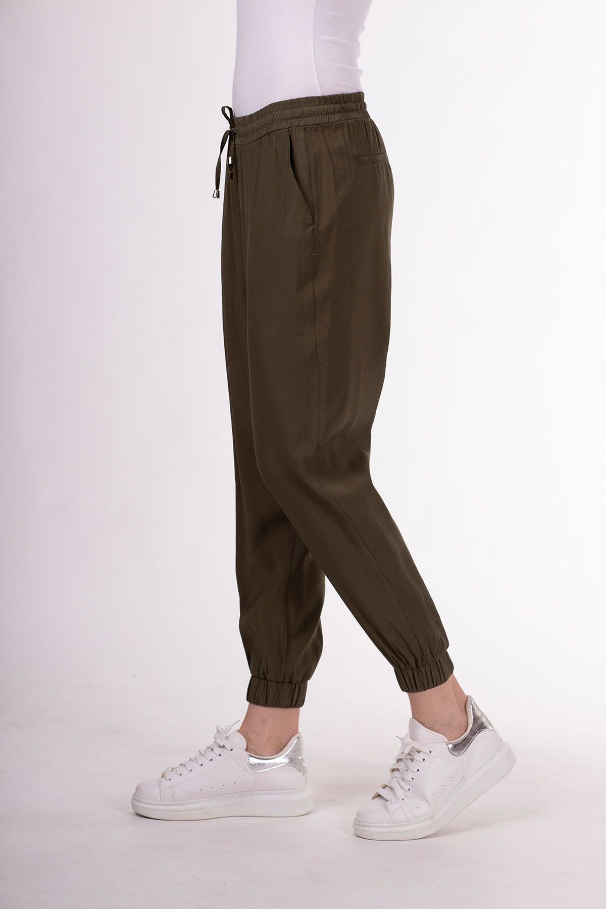 STAMINA-Pantaloni de damă cu talie și picioare elastice 2