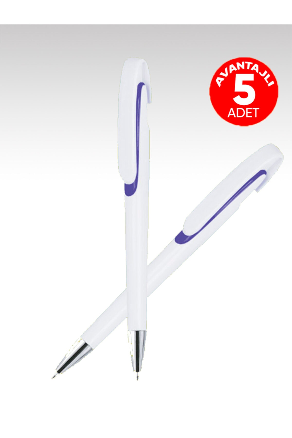 EGESTA 5 Adet Basmalı Tükenmez Kalem Mavi Mürekkepli - Lacivert