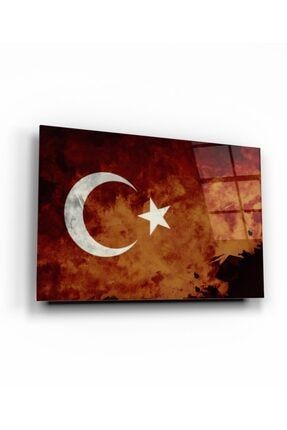Türk Bayrağı Cam Tablo TH-C00437