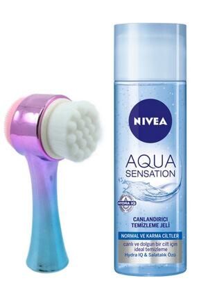 Aqua Sensation Canlandırıcı Yüz Yıkama Jeli 200 ml + Turkuaz Cilt Temizleme Fırçası ST00275