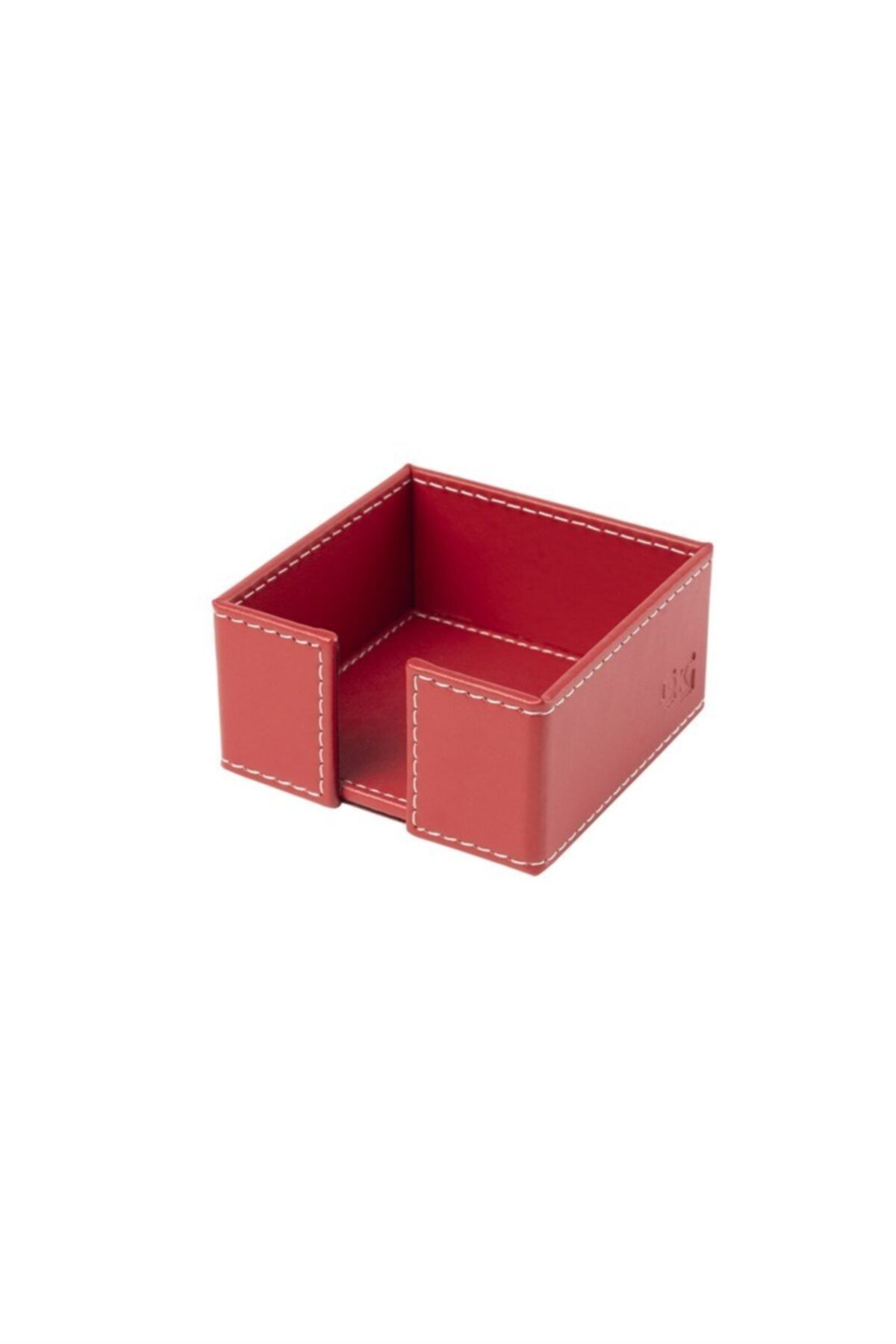 2K-Cube Notepad Holder Artificial Leather Desktop 10x10x5 Cm 2