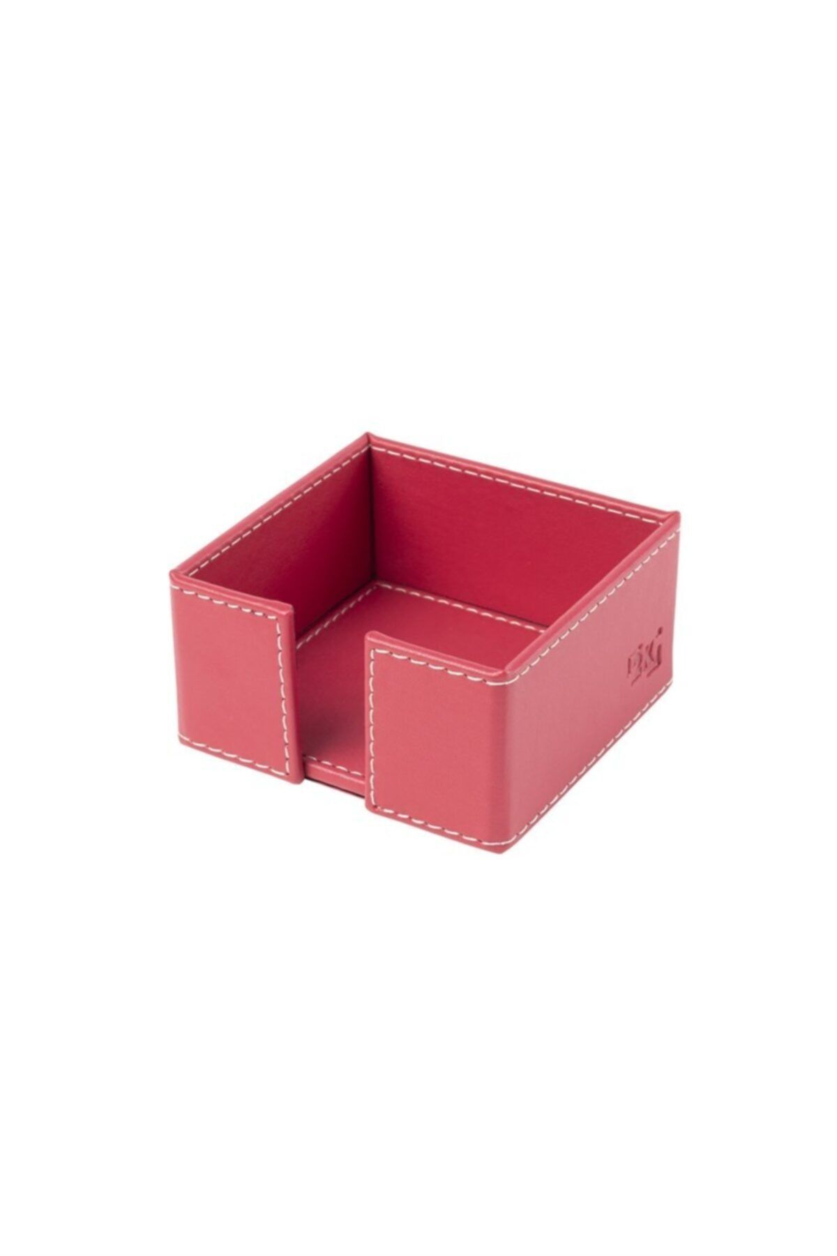 2K-Cube Notepad Holder Artificial Leather Desktop 10x10x5 Cm 2