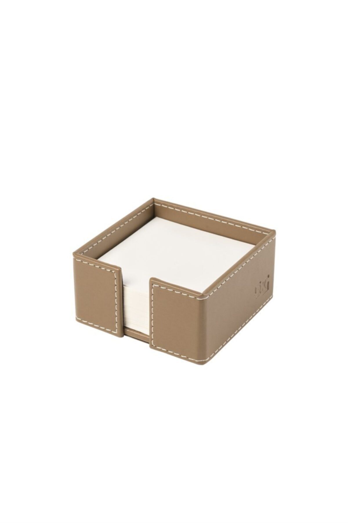 2K-Cube Notepad Holder Artificial Leather Desktop 10x10x5 Cm 1