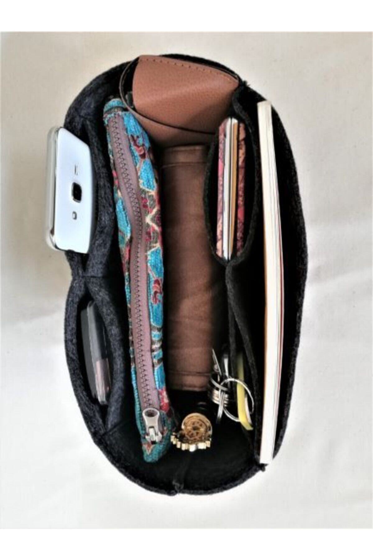 MARJİNAL W CLUB Suluksuz Çanta Içi Organizer 28x18x14 Olculu Fume Renk