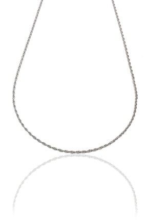 Saf Gümüş Rodyum Kaplama Özel Yapım Singapur Zincir 60 cm 925 Ayar MATG21992-629