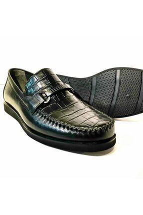 Erkek Siyah Deri Toka Detay Rok Ayakkabı TNL005201