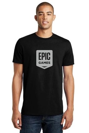 Epic Games Fortnite Baskılı Siyah Erkek Örme Tshirt T-shirt Tişört T Shirt RF0333-ERKTS