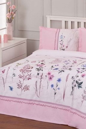 Pembe Wıldly Blooms Çift Kişilik Ranforce Nevresim Takımı 8697353500152