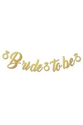 Kaligrafi Banner Gold Bride To Be Yazı PS110505